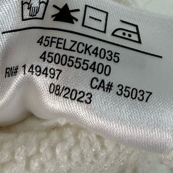 Favorite Daughter Esther Cable Knit Crop Crewneck Sweater Ivory Women’s Small - Picture 12 of 15